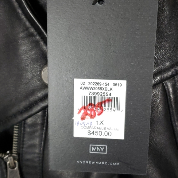 💥NEW💥 Womans 1X Black Soft Leather Coat - Picture 5 of 5